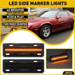 For 82-92 Chevy Camaro Pontiac Firebird Smoked Amber Led Front Side Marker Light. Fixed Price $18.99.