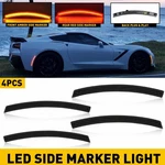 Smoked Front & Rear Led Side Marker Lights Lens For 14-2019 Chevrolet Corvette H. Fixed Price $74.28.