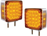 2 Pedestal Square Double Stud Fender Mount Light 52led Truck Turn United Pacific. Fixed Price $95.67.