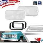 2pc Clear Front Parking Turn Signal Light Lenses W/ Gasket For 66-68 Ford Bronco. Fixed Price $17.99.