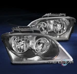 For 2004 2005 2006 Chrysler Pacifica Replacement Black Headlights Headlamps Lamp. Fixed Price $187.95.
