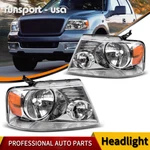 For 2004-2008 Ford F150 Headlights Assembly Chrome Housing Amber Reflector. Fixed Price $78.99.