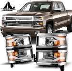 For 2014-2015 Chevy Silverado Chrome Clear Headlights Led Drl Front Headlamp L+r. Fixed Price $257.99.