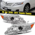 Pair Headlights Reflector For 2010-2011 Toyota Camry Sedan 4-door Chrome Clear. Fixed Price $63.99.