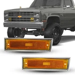 For 1981-1991 Chevrolet C K 10 20 30 Pickup Side Marker Light Chrome Trim Pair. Fixed Price $24.95.