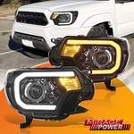For 12-15 Tacoma Black Led Drl Switchback Projector Headlamps Bumper Light Lh+rh. Fixed Price $270.77.