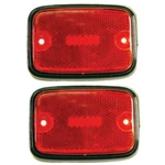 Side Marker Lenses, Pair, Red/black Trim - Compatible With Vw Type-2 Bus 1975-19. Fixed Price $23.95.