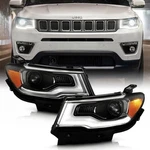 For 2017-2021 Jeep Compass Hid/xenon W/ Led Drl Projector Headlights Headlamps. Fixed Price $518.69.