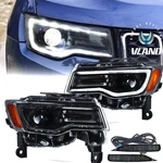 Pair Vland Headlights Black For Jeep Grand Cherokee 2014-2022 Full Led Headlamps. Fixed Price $355.49.