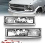 1995-2005 For Chevy Astro Van Euro Chrome Clear Bumper Signal Lights Pair. Fixed Price $35.61.