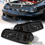 1987-1993 Ford Mustang Smoked Led Headlights +corner Signal Parking Lights 87-93. Fixed Price $135.99.