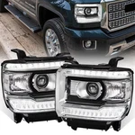 Clear Fits 2014-2019 Gmc Sierra 1500 2500hd Projector Headlights Lamps Led Strip. Fixed Price $189.00.