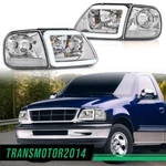 Fit For 1997-2004 Ford F150 C Style Led Strip Headlights Headlamps Clear/chrome. Fixed Price $90.06.