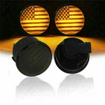 Led Turn Signal Lights Amber Smoked - Us Flag Logo For 07-2018 Jeep Wrangler Jk. Fixed Price $22.19.