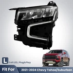 For 2021-2024 Chevy Tahoe Suburban Full Led Headlight Left Driver Side W/ Bulb. Fixed Price $168.00.