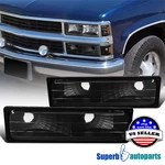 Fits 1988-1998 Gmc Sierra Bumper Signal Parking Lights Black Yukon Tahoe 88-98. Fixed Price $21.83.