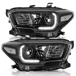 Fit For 2016-2022 Toyota Tacoma W/ Led Drl Black Headlights Headlamps Left+right. Fixed Price $105.99.