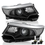 Halogen Model For 2011 2012 2013 2014 Ford Edge Black Headlight Pair Headlamp. Fixed Price $168.99.