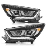 For 2017 2018 2019 Ford Escape Black Halogen With Led Drl Headlights Lamps Pair. Fixed Price $196.99.