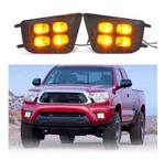 Fit 2012-2015 Toyota Tacoma 4-eyes Drl Led Fog Lights Amber Turn Signal Lamps. Fixed Price $54.87.