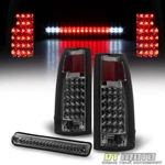 Smoked 1988-1998 Chevy/gmc Silverado C/k1500 Led Tail Lights+led 3rd Brake Lamp. Fixed Price $118.99.