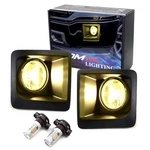 Clear Lens Yellow Led Fog Lights W/bezel Cover, Wires For 14-15 Gmc Sierra 1500. Fixed Price $68.09.