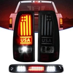 Led Tail Light + 3rd Brake Lights Fit For Chevy Silve U.s. Flag Pattern. Fixed Price $169.00.