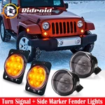 Led Turn Signal + Side Marker Fender Lights Smoked Lens For Jeep Wrangler Jk. Fixed Price $32.94.