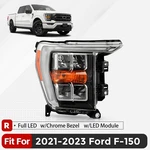 For 2021-2023 Ford F-150 Full Led Headlight W/chrome Bezel W/o Afs Right Side. Fixed Price $259.99.
