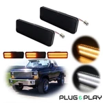 Drl Turn Signal Led Lights Pair For 80-86 Ford Bronco F150 F250 F350 Smoked Lens. Fixed Price $49.99.