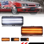 2x Smoke Dynamic Led Front Parking Turn Signal Lights For 1979-1986 Ford Mustang. Fixed Price $79.99.
