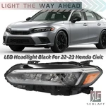 Fit For Honda Civic Sport/touring 2022 2023 Replacement Led Headlight Black Left. Fixed Price $143.63.