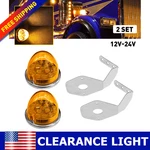 Amber Led Watermelon Lights With Stainless Steel Bracket For Kenworth Peterbilt. Fixed Price $43.69.