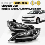 For 2015-2017 Chrysler 200 Halogen Headlight W/ Led Drl W/bulb W/black Trim Pair. Fixed Price $175.99.