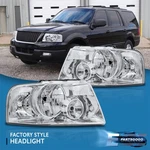 For 03-06 Ford Expedition Chrome Housing Clear Replacement Headlights Lamps Pair. Fixed Price $91.99.