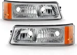 Acanii For 2003-2006 Chevy Silverado 1500 2500 3500 Chrome Housing Parking Light. Fixed Price $36.99.
