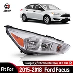 Halogen Headlight For 2015-2018 Ford Focus Chrome W/led Drl Right Passenger Side. Fixed Price $96.99.