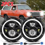 For Dodge Ramcharger 1974-1979 - 7inch Round Led Headlight Hi/lo Beam Light Pair. Fixed Price $39.99.