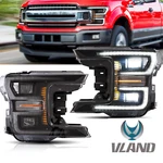 Vland For Ford F-150 F150 2018-2020 Black Led Headlights Left + Right Assembly. Fixed Price $625.49.