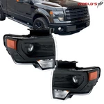 For Ford F150 2013-2014 Hid Type Projector Headlights Headlamps Pair Black Trim. Fixed Price $413.19.