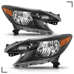 For 2014 2015 2016 Nissan Versa Note Black Headlights Headlamps Driver+passenger. Fixed Price $197.99.