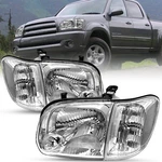 For 2005-2006 Toyota Tundra 05-07 Sequoia Chrome Headlights Assembly Lamps Pair. Fixed Price $81.99.