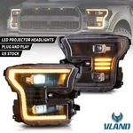 Vland For Ford F150 Xl Xlt Ssv 2015-2017 Led Projector Headlights Amber 1pair. Fixed Price $503.99.