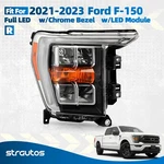Full Led Headlight For 2021-2023 Ford F-150 W/chrome Bezel W/o Afs Right Side. Fixed Price $259.99.