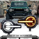 Vland Full Led Headlights For Ford Bronco 2021-2026 W/drl White&amber Projector. Fixed Price $564.99.