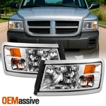 For 2008-2011 Dodge Dakota Pickup Halogen Headlights Lights Lamps Left + Right. Fixed Price $124.99.