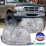 Fits 1998-2000 Ford Ranger Diamond Headlights Corner Turn Signal Lamps Pair. Fixed Price $79.98.