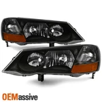 Fit 02-03 Acura Tl Hid Xenon Black Headlights Repalcement 2002-2003 L+r. Fixed Price $149.99.