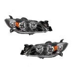 New Pair Headlights For Mazda 3 Sedan 2004-09 Bn8p-51-0l0d Bn8p510k0d Ma2518108. Fixed Price $539.86.
