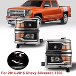 2014-2015 For Chevy Silverado Chrome Projector Headlights Led Drl Front Lamp L+r. Fixed Price $296.99.